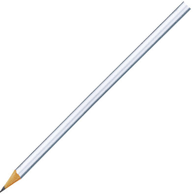 Qualitäts-Bleistift ohne Radiergummi, silber-glänzend