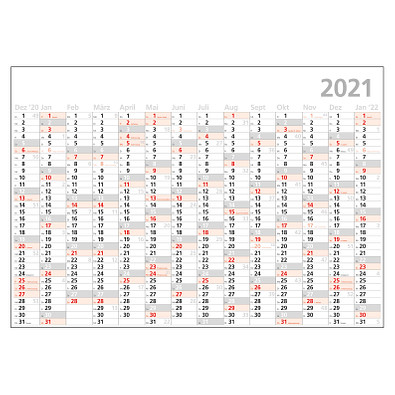 14-Monats-Wandplaner Comfort 2021, ohne Druck 14-Monats-Wandplaner Comfort 2021, ohne Druck