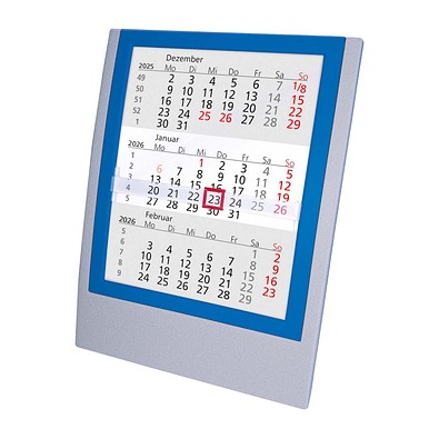 2-Jahres-Kalender Small 2026/2027, silber/blau