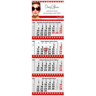 geiger notes 4-Monats-Block-Wandkalender Blick, 2021, weiß geiger notes 4-Monats-Block-Wandkalender Blick, 2021, weiß