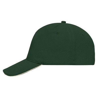 5-Panel Sandwich-Cap, grün/natur