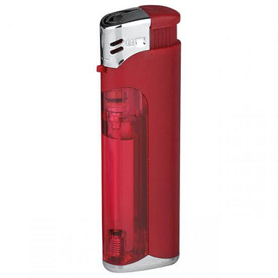 Piezo LED-Feuerzeug Light Fire, rot/matt