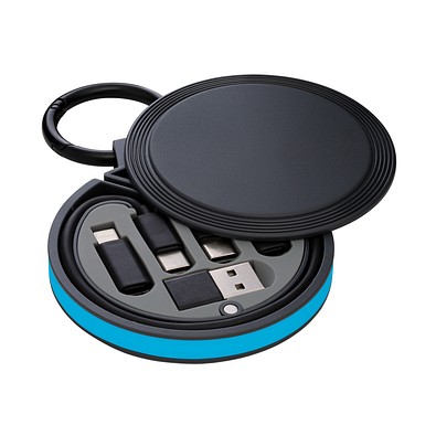 6-in-1 Ladekabel REEVES-myCONVERTICS, schwarz/hellblau