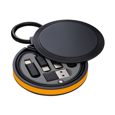 6-in-1 Ladekabel REEVES-myCONVERTICS, schwarz/orange