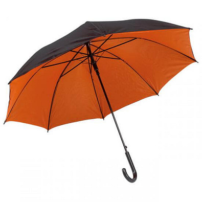 Automatik-Stockschirme Panda, Schwarz/Orange