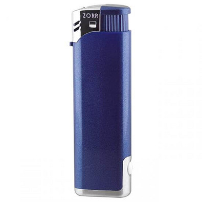 Piezo-LED-Feuerzeug, blau/metallic Piezo-LED-Feuerzeug, blau/metallic
