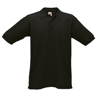 FRUIT OF THE LOOM® Unisex Poloshirt Pique, schwarz, XXXL