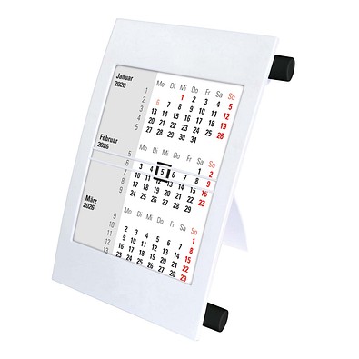 2-Jahres-Tischkalender 2026/2027, weiß/schwarz