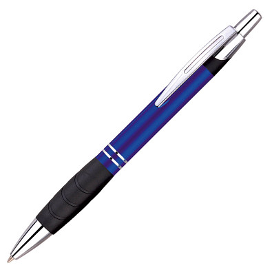 Metall-Kugelschreiber Evergreen, blaue Mine, blau