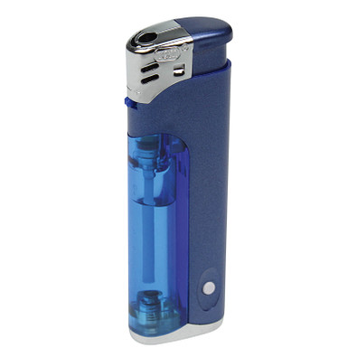 Piezo LED-Feuerzeug Light Fire, blau/matt