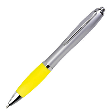 LANCE® Kugelschreiber Rio Satin, blaue Mine, silber-gelb