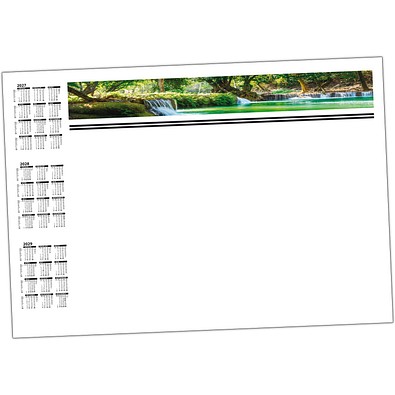 Schreibunterlage, 3-fbg. Druck, mit Kalender 2026/2027 links