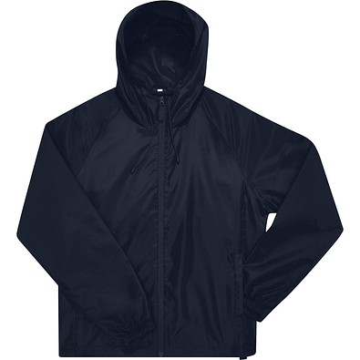B&C Collection Unisex Windbreaker Jacke, dunkelblau, L