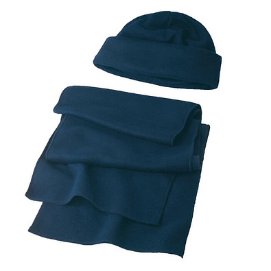 Fleece-Set Davos, blau,dunkelblau