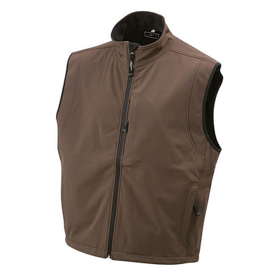 JAMES & NICHOLSON Unisex Softshell-Weste, braun, XXL