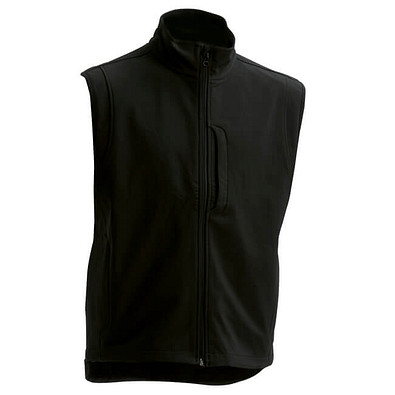 JAMES & NICHOLSON Unisex Softshell-Weste, schwarz, S