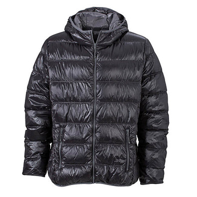 JAMES & NICHOLSON Herren Daunenjacke, schwarz/grau, XXXL