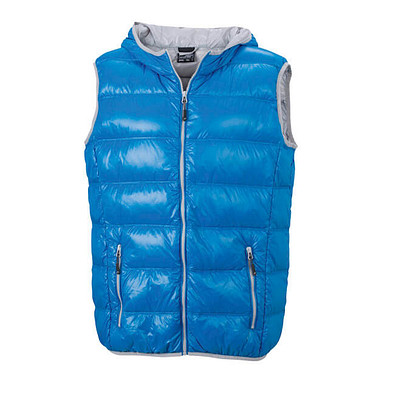 JAMES & NICHOLSON Herren Daunenweste, blau/silber, M