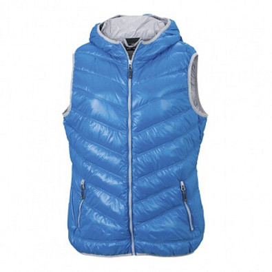 JAMES & NICHOLSON Damen Daunenweste, blau/silber, L