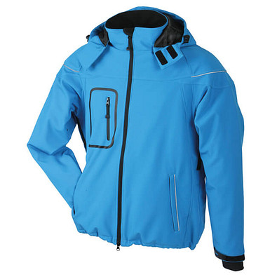 JAMES & NICHOLSON Herren Softshell-Jacke, hellblau, XXL