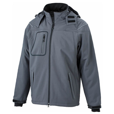 JAMES & NICHOLSON Herren Softshell-Jacke, grau, XL