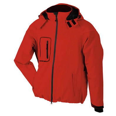 JAMES & NICHOLSON Herren Softshell-Jacke, rot, L