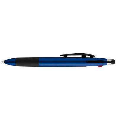 Dreifarb-Touch-Kugelschreiber, Blau-Metallic Dreifarb-Touch-Kugelschreiber, Blau-Metallic