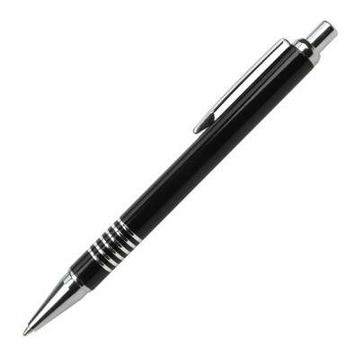 PENKO® Metall-Kugelschreiber Regensburg, blaue Mine, schwarz