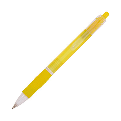 BIC® Kugelschreiber Clic Pen, blaue Mine, gelb-frosted