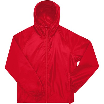 B&C Collection Unisex Windbreaker Jacke, rot, L