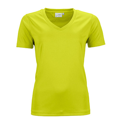 JAMES & NICHOLSON Damen Funktions T-Shirt Active, gelb, S