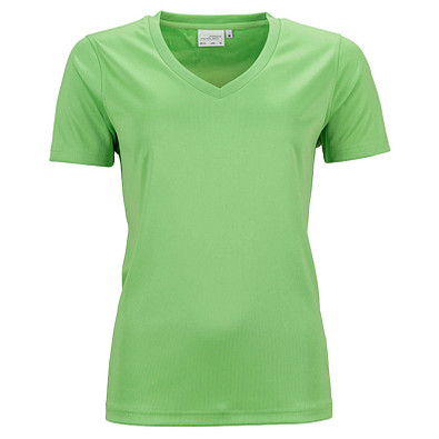 JAMES & NICHOLSON Damen Funktions T-Shirt Active, grün, XL