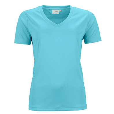 JAMES & NICHOLSON Damen Funktions T-Shirt Active, türkis, XL