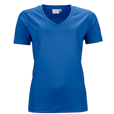 JAMES & NICHOLSON Damen Funktions T-Shirt Active, blau, XL