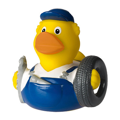 Schnabels® Bade-Ente Mechaniker, gelb/blau Schnabels® Bade-Ente Mechaniker, gelb/blau