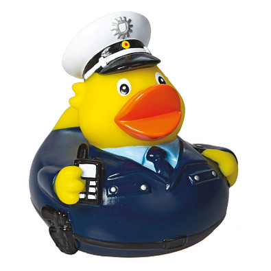 Schnabels® Bade-Ente Polizist, gelb/dunkelblau