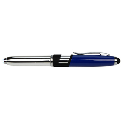 Metall-Touchpen 4 in 1, blaue Mine, blau Metall-Touchpen 4 in 1, blaue Mine, blau