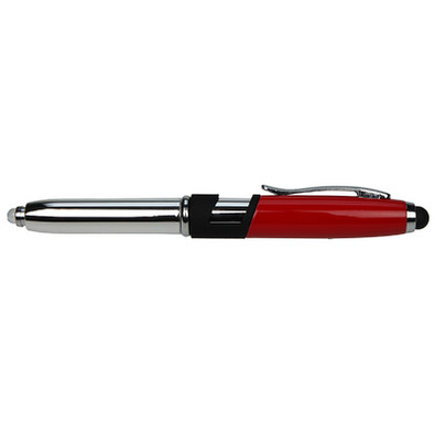 Metall-Touchpen 4 in 1, blaue Mine, rot Metall-Touchpen 4 in 1, blaue Mine, rot