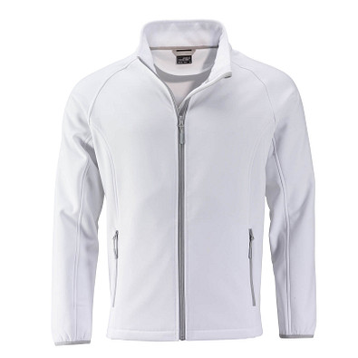 JAMES & NICHOLSON Herren Softshell-Jacke Promo, weiß, XXL