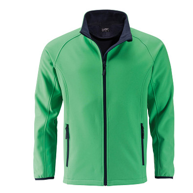 JAMES & NICHOLSON Herren Softshell-Jacke Promo, grün, XXL