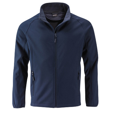 JAMES & NICHOLSON Herren Softshell-Jacke Promo, dunkelblau, L