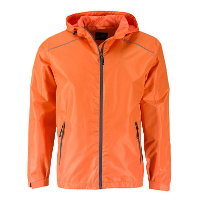 JAMES & NICHOLSON Herren Regenjacke Basic, Herren, orange, XXL