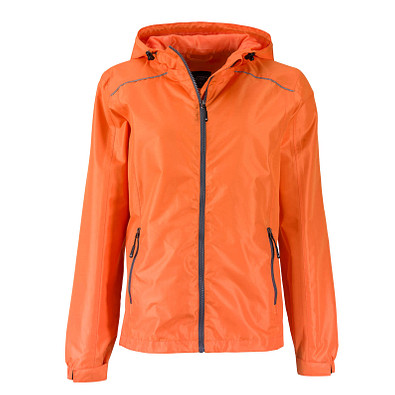 JAMES & NICHOLSON Damen Regenjacke Basic, orange, XL