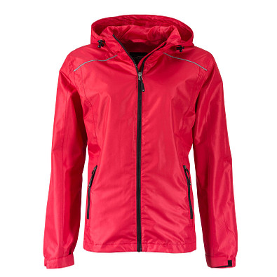 JAMES & NICHOLSON Damen Regenjacke Basic, rot, XL