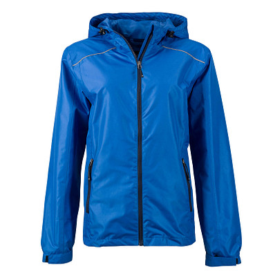JAMES & NICHOLSON Damen Regenjacke Basic, blau, XL