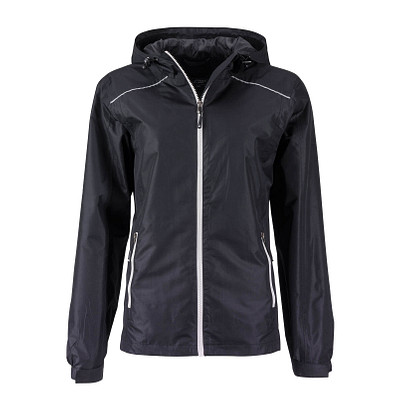 JAMES & NICHOLSON Damen Regenjacke Basic, schwarz, XL