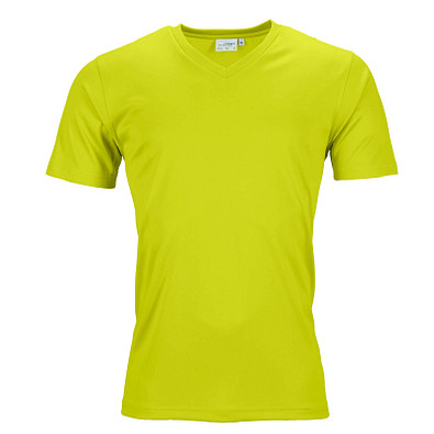 JAMES & NICHOLSON Herren Funktions T-Shirt Active, gelb, L