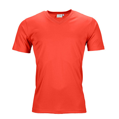 JAMES & NICHOLSON Herren Funktions T-Shirt Active, hellrot, L