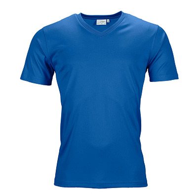 JAMES & NICHOLSON Herren Funktions T-Shirt Active, blau, M