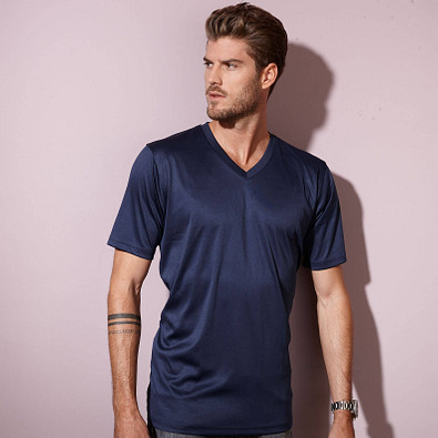 JAMES & NICHOLSON Herren Funktions T-Shirt Active, dunkelblau, XXL